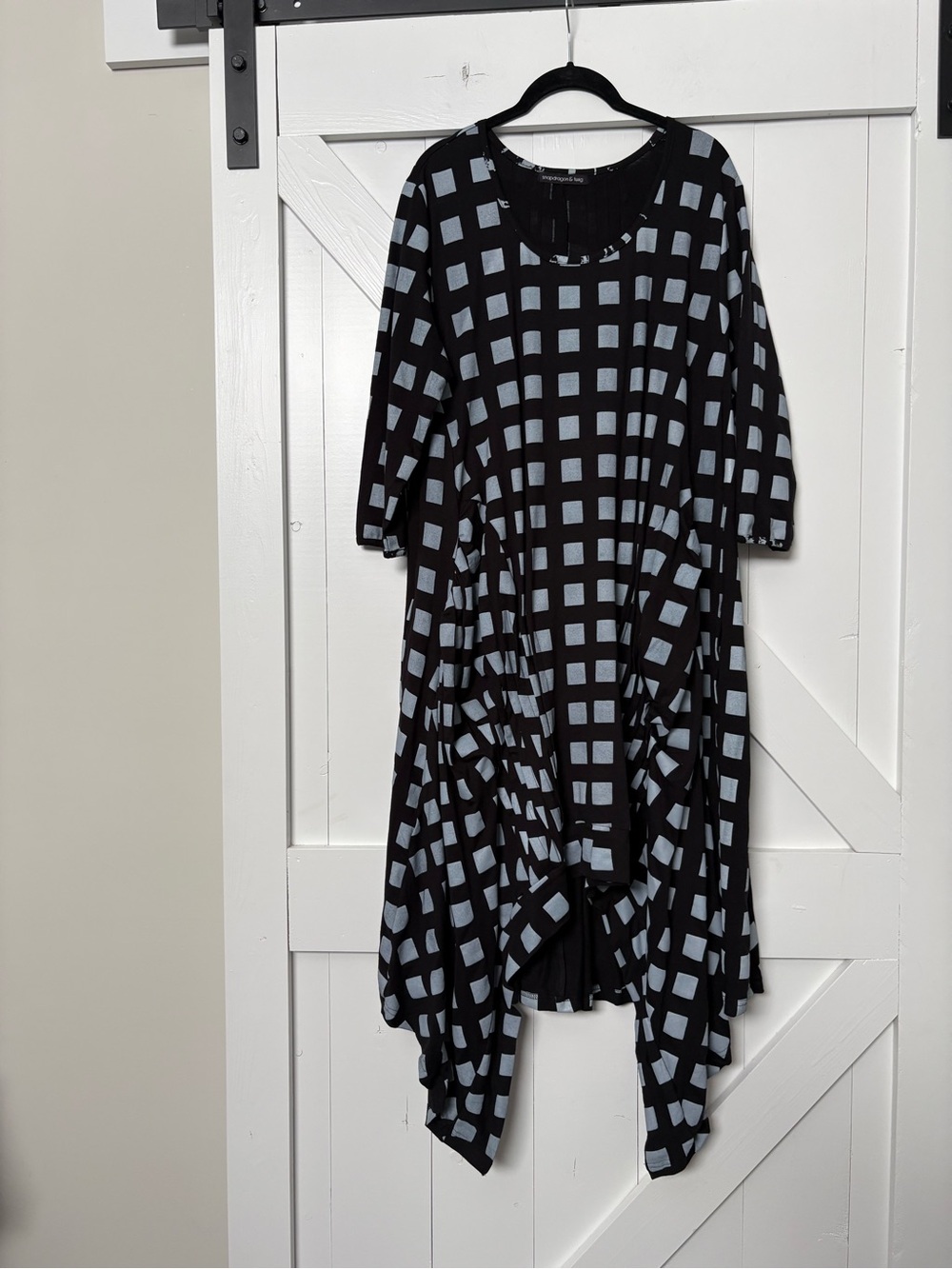 Snapdragon & Twig artsy Lagenlook midi dress oversized size Medium
